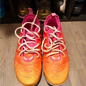 Vibrant Orange and Pink Women's Sneakers
